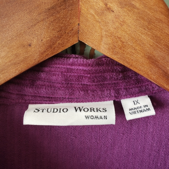 Studio Works corduroy jacket 1X purple - Picture 5 of 7
